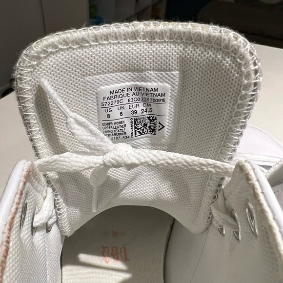 Converse Chuck Taylor All Star Move High Top Leather Shoes White - Picture 9 of 11